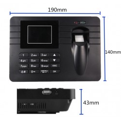 Time Recorder Clocking In Clock Machine Attendance Check Fingerprint+ Password